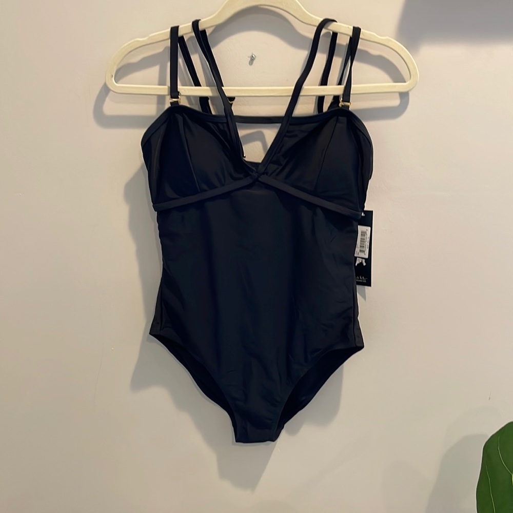 Nicole miller New York swim suit one piece black small